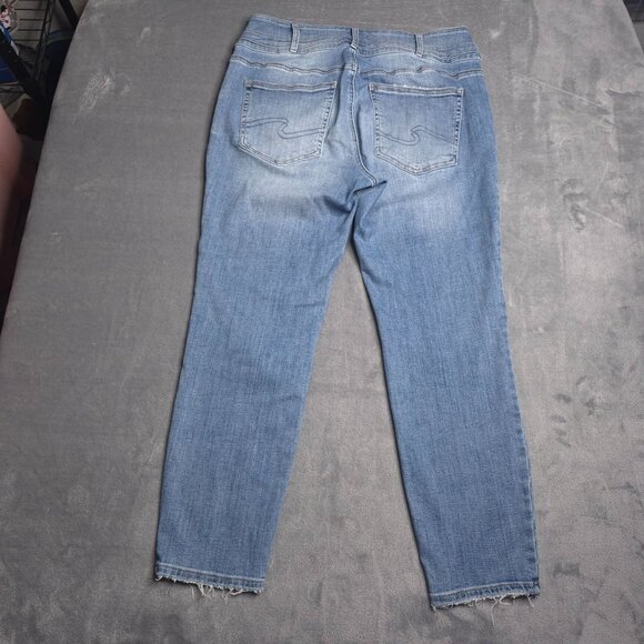 Silver Jeans Womens Avery Skinny Crop Jeans 33 Medium Wash High Rise Distressed - Picture 3 of 9